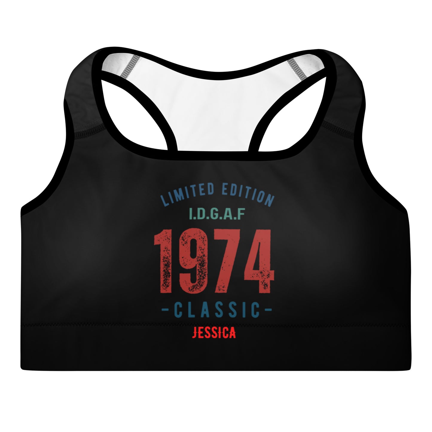 Customizable Padded Sports Bra