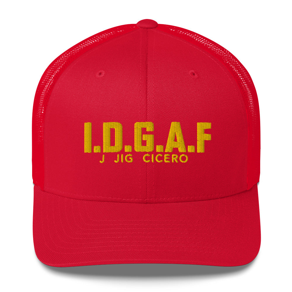 IDGAF Trucker Yellow