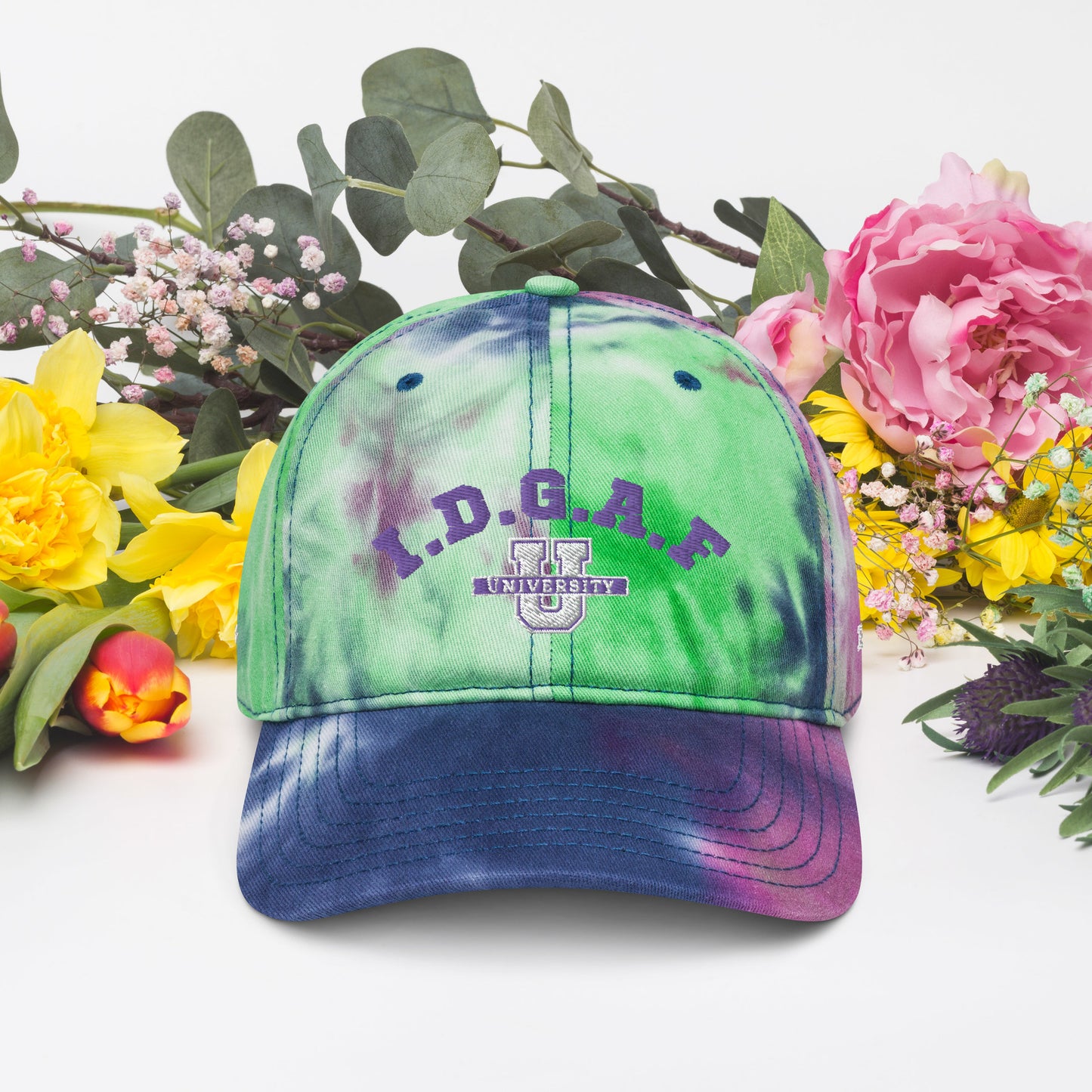 IDGAF U Tie-Dye Cap