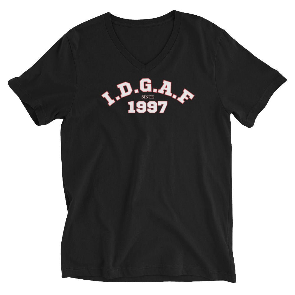 Unisex I.D.G.A.F Short Sleeve V-Neck T-Shirt