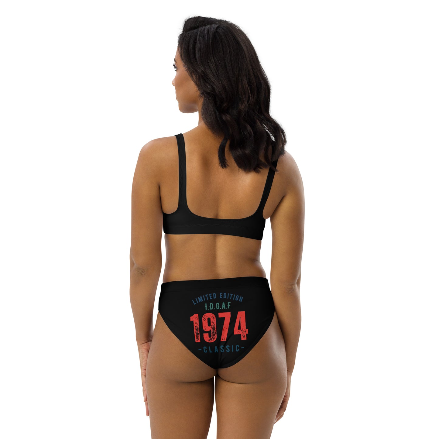 High-Waisted Customizable IDGAF Bikini