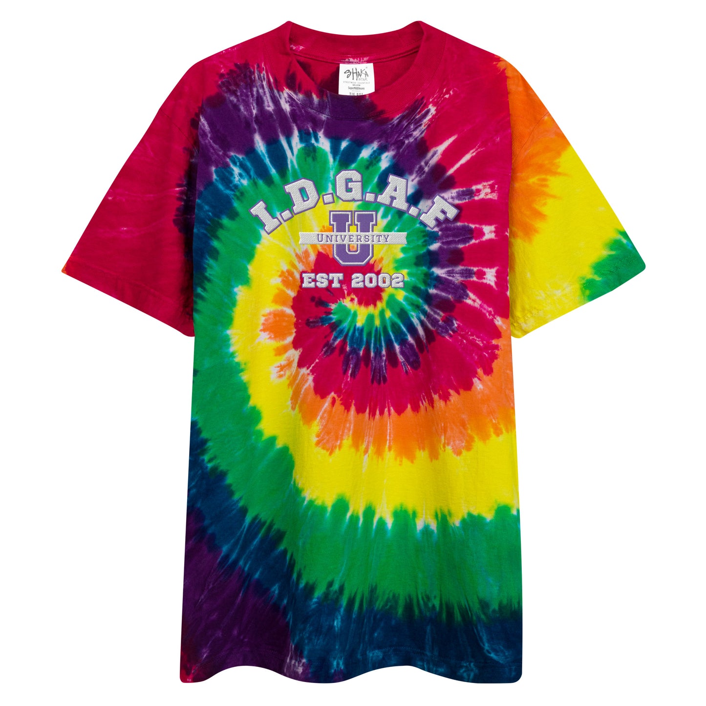 IDGAF University Tie-Dye Vibes Tee