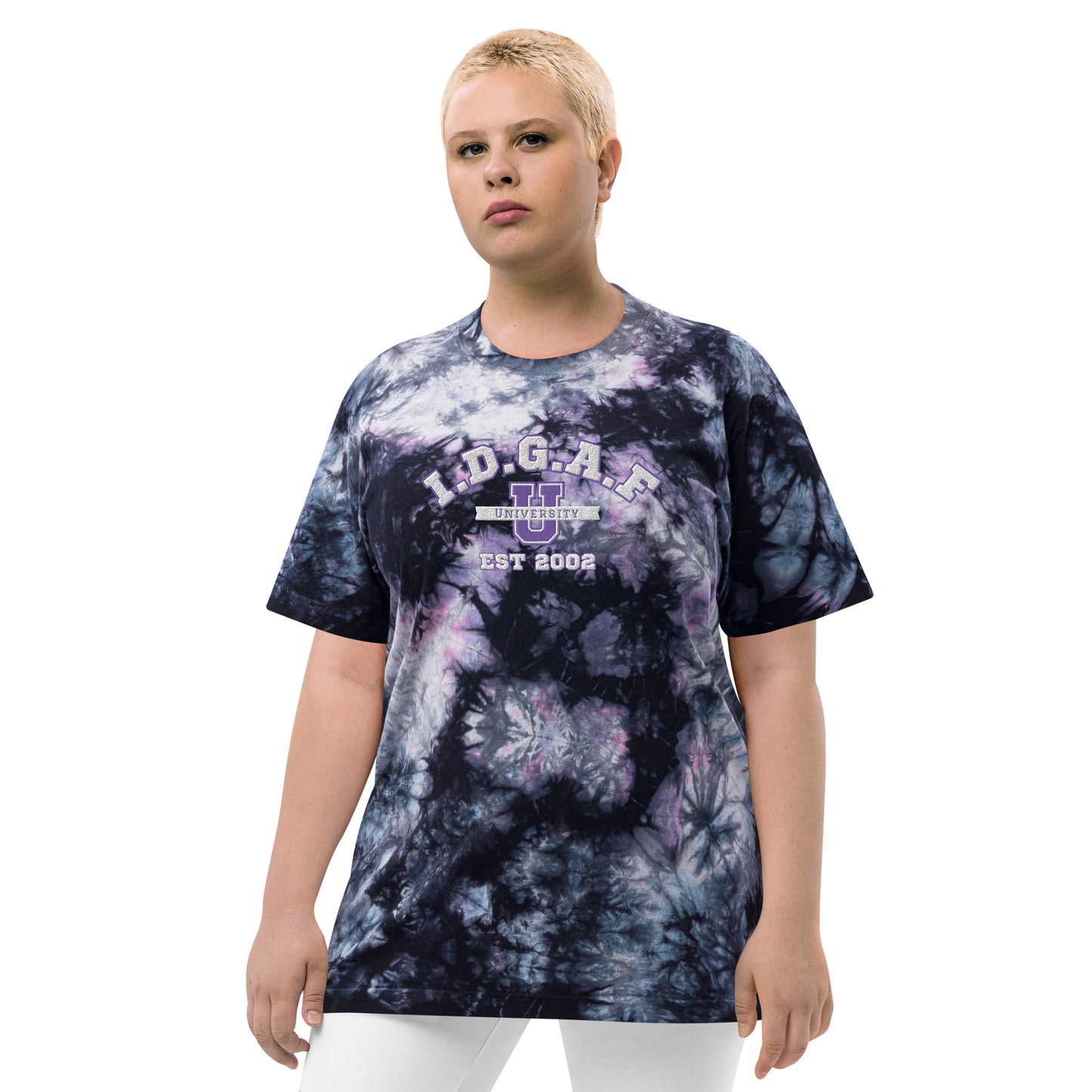 IDGAF University Tie-Dye Vibes Tee