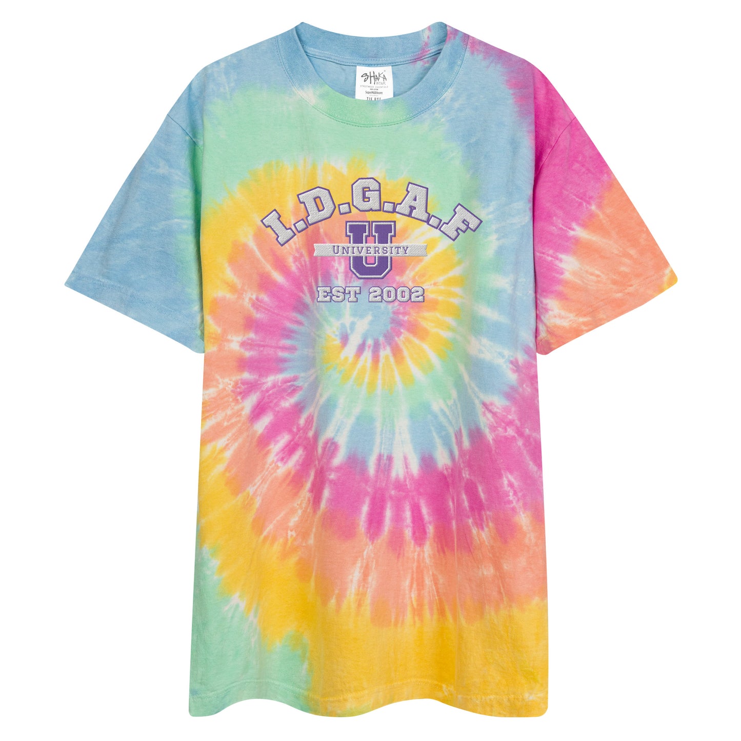 IDGAF University Tie-Dye Vibes Tee