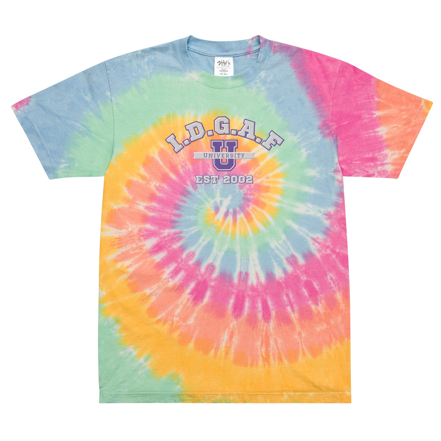 IDGAF University Tie-Dye Vibes Tee