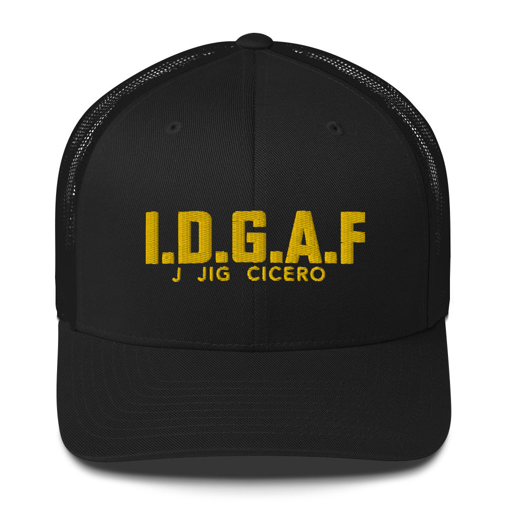 IDGAF Trucker Yellow