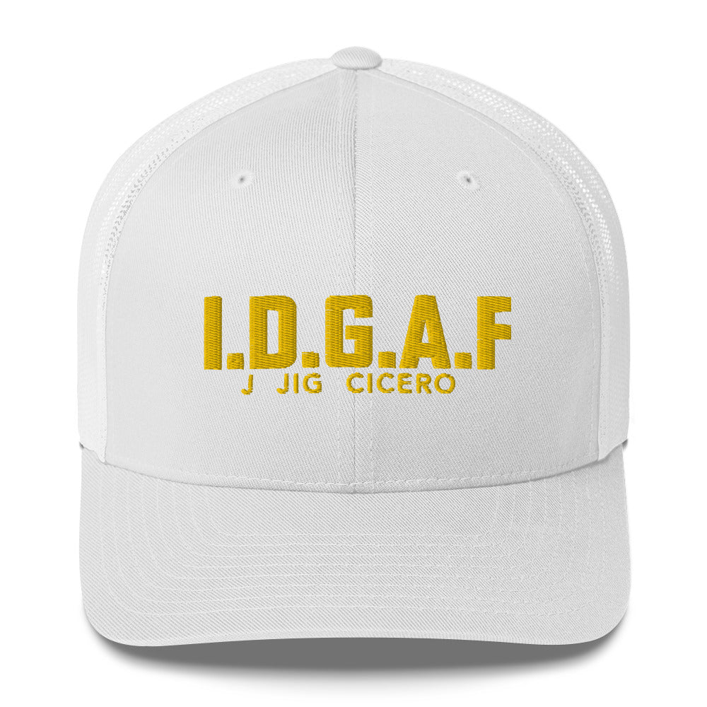 IDGAF Trucker Yellow